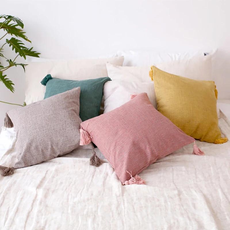 Linen Bliss Solid Cushion Collection